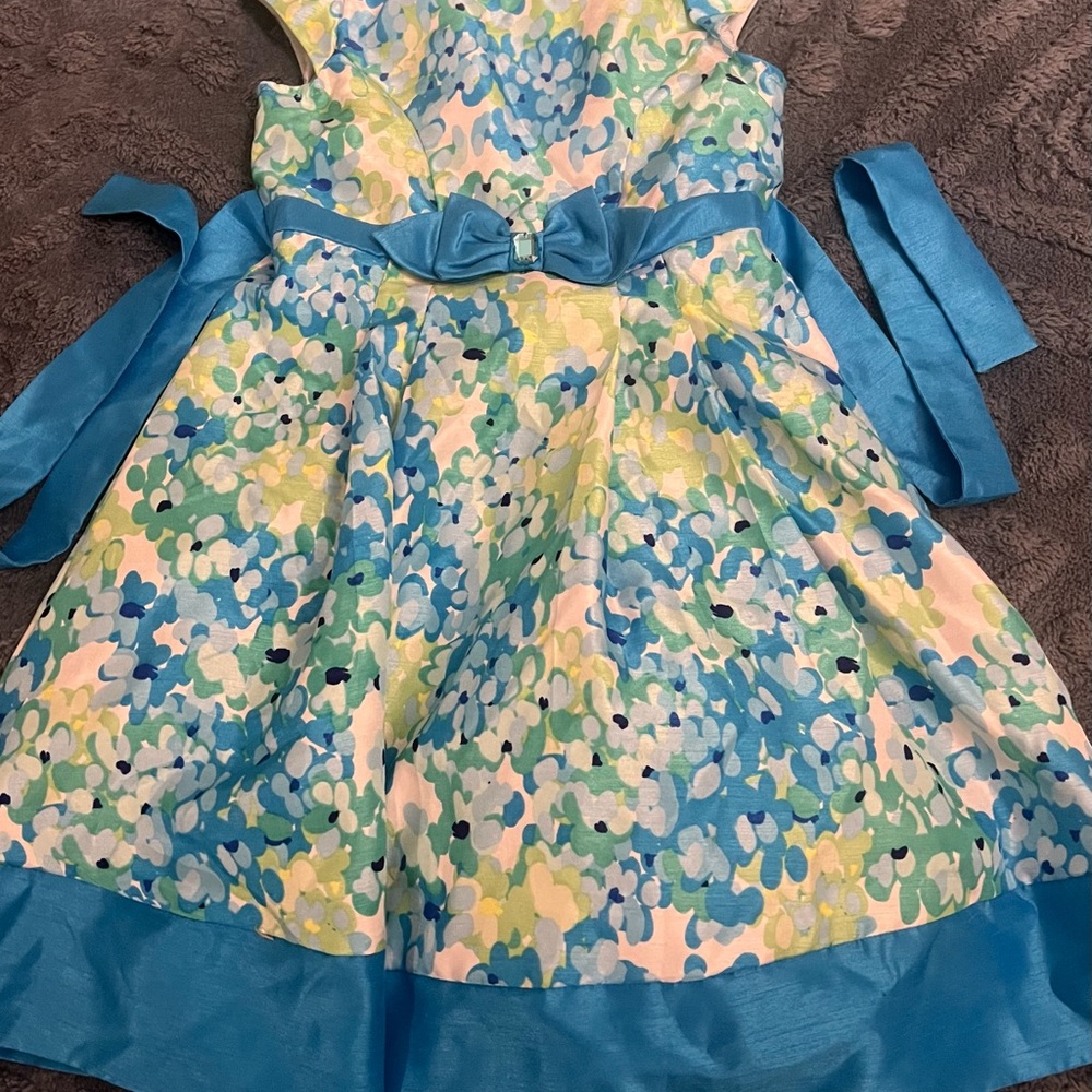 Jona Michelle Blue and Green Floral Dress